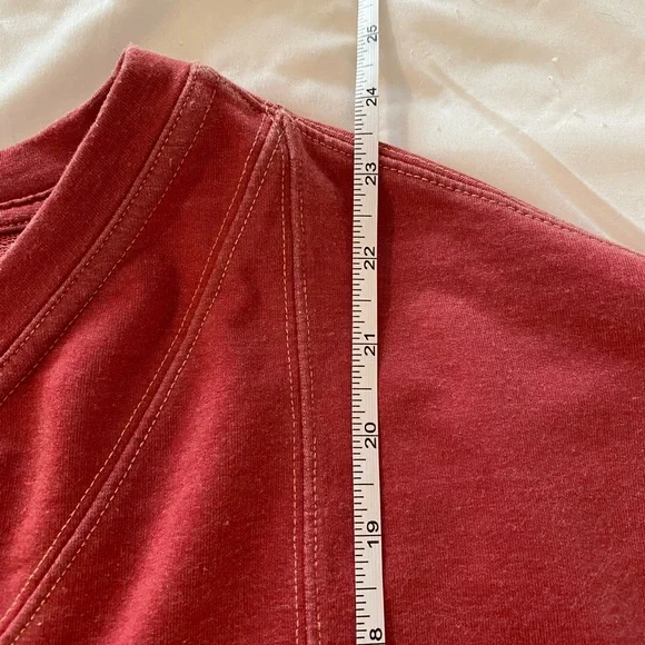 Free People V-Neck Sweater in Warm Red - Picture 6 of 10